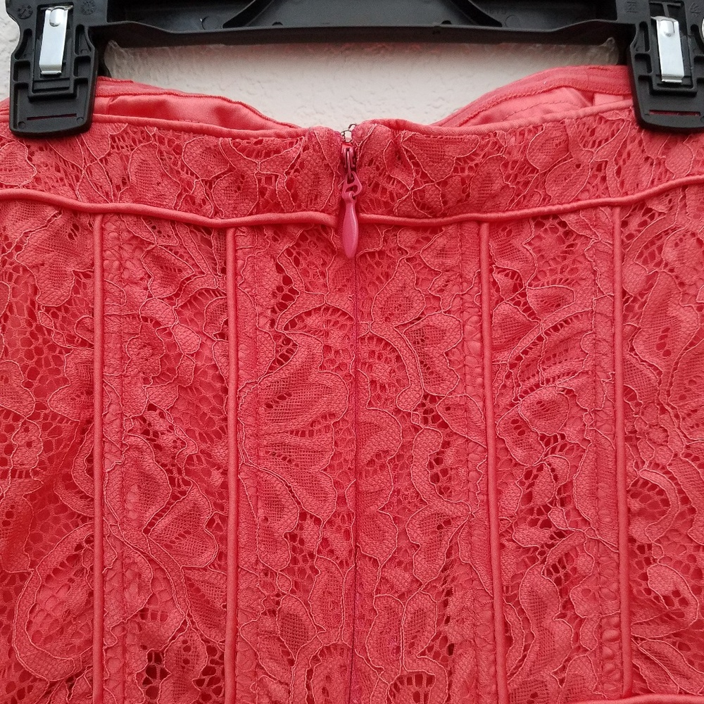 NY&C Eva Mendez Coral Lace Strapless Dress - Picture 4 of 6